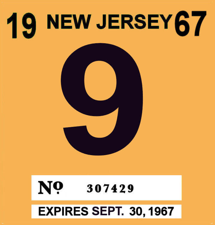 (image for) 1967 New Jersey INSPECTION Sticker